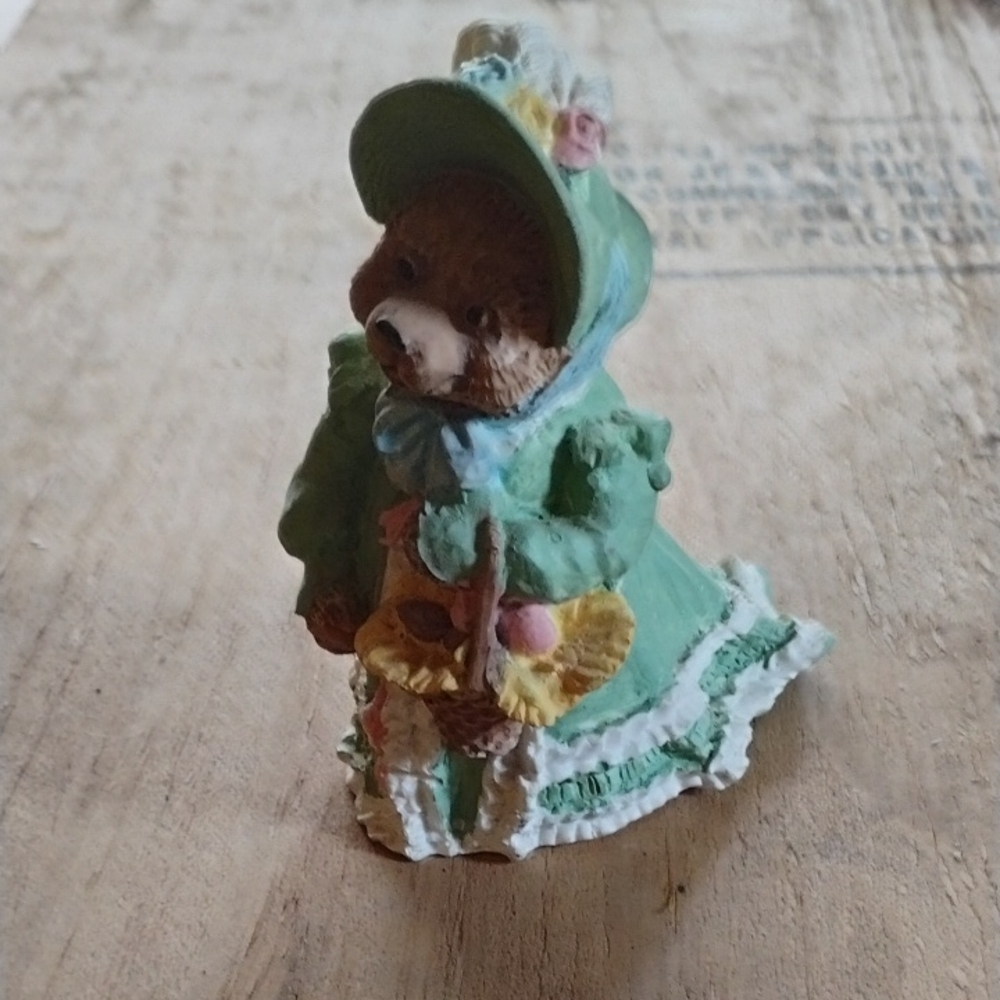 Charming Green Bear Figurine